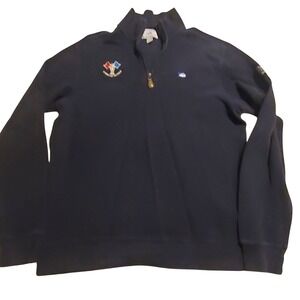 Southern Tide Navy Quarter Zip‎ Cotton Pull Over Golf Cyder Cup Shirt Size Large